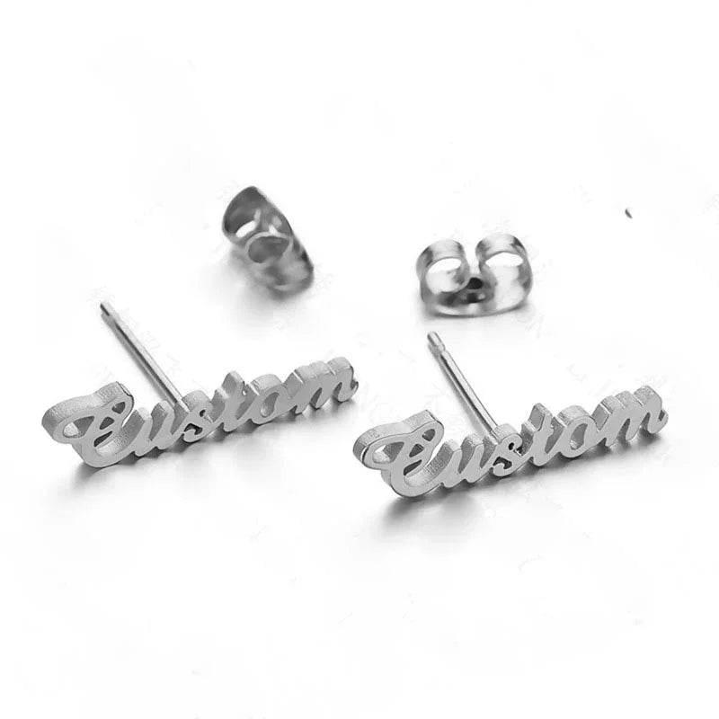 Customizable Alloy Earrings with Your Name - Unique Gift - ZA-Zola