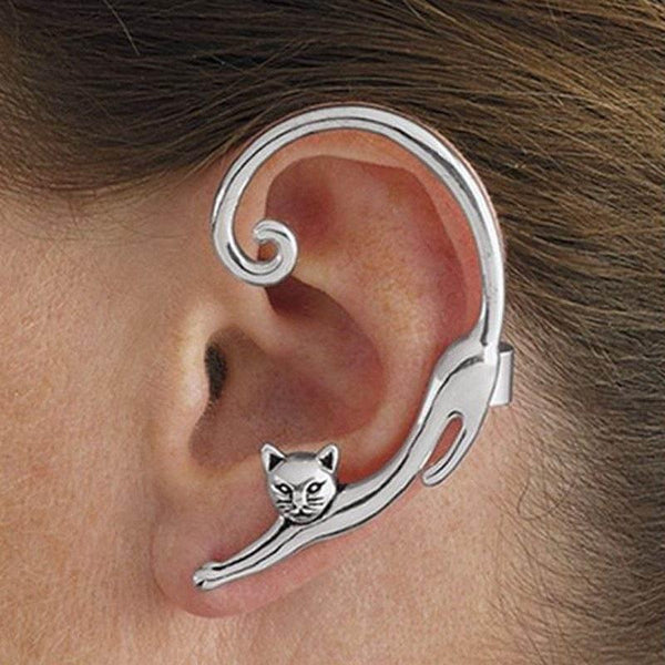 Punk Cat Ear Cuff Stud Earring – Edgy Style Jewelry - ZA-Zola