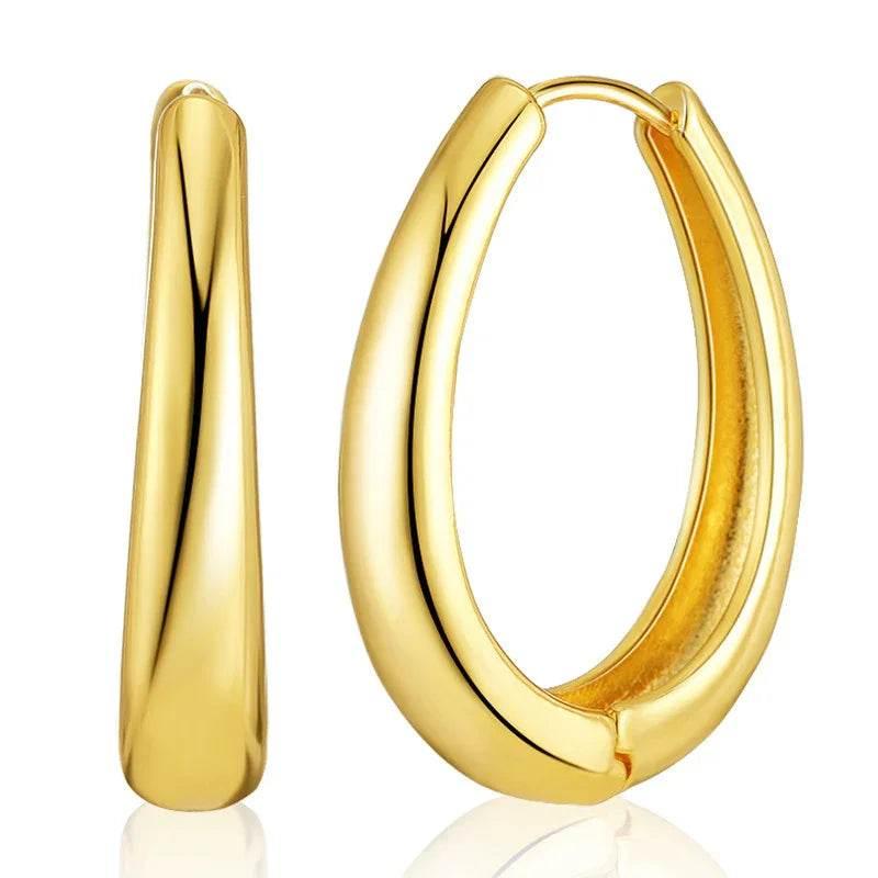18K Gold Geometric Ear Buckles for Women - ZA-Zola