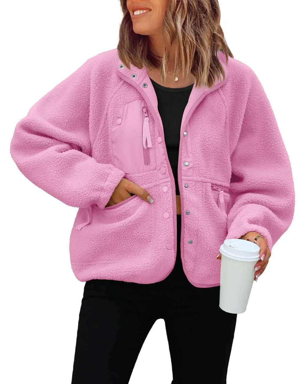 Women Polar Fleece Jacket | Casual Sports Layer - ZA-Zola