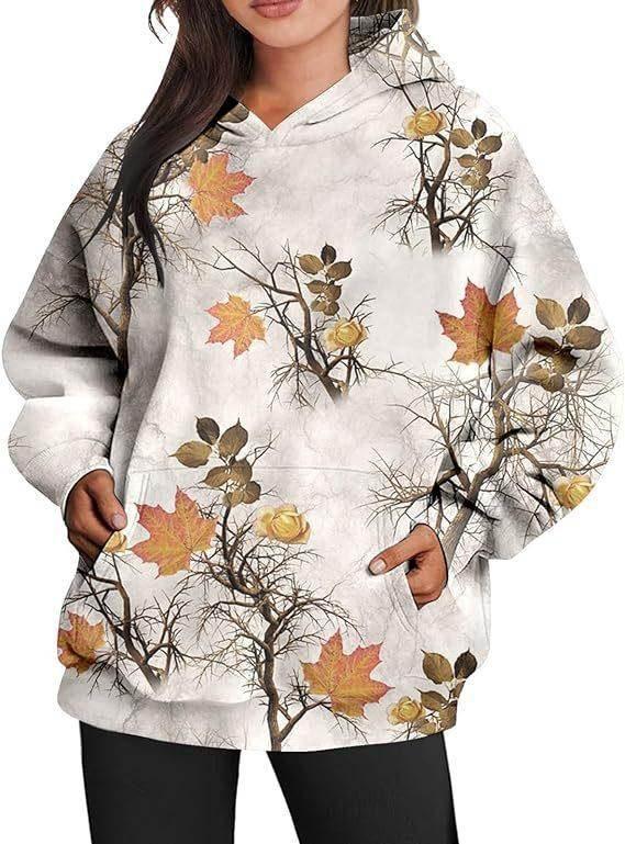 Women's Camouflage Hoodie – Oversized & Stylish! - ZA-Zola