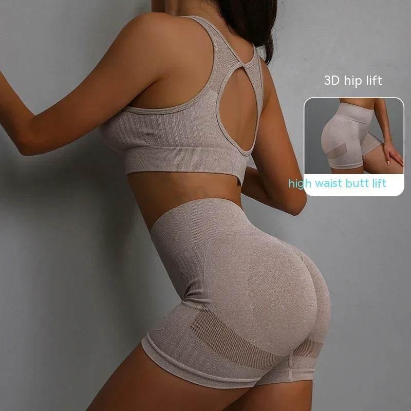 Breathable Yoga Set – Bra & Shorts 2pcs Suit - ZA-Zola