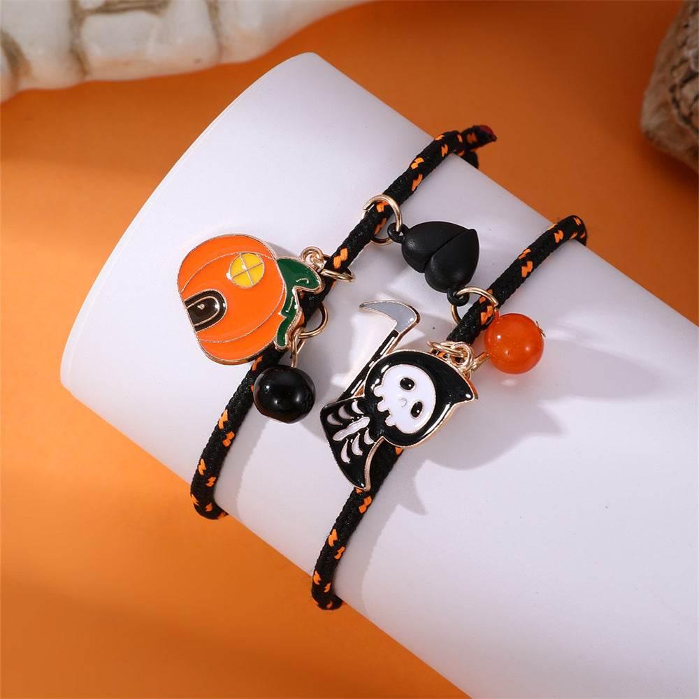 ZA-Zola Halloween Pumpkin Ghost Couple Bracelet - ZA-Zola