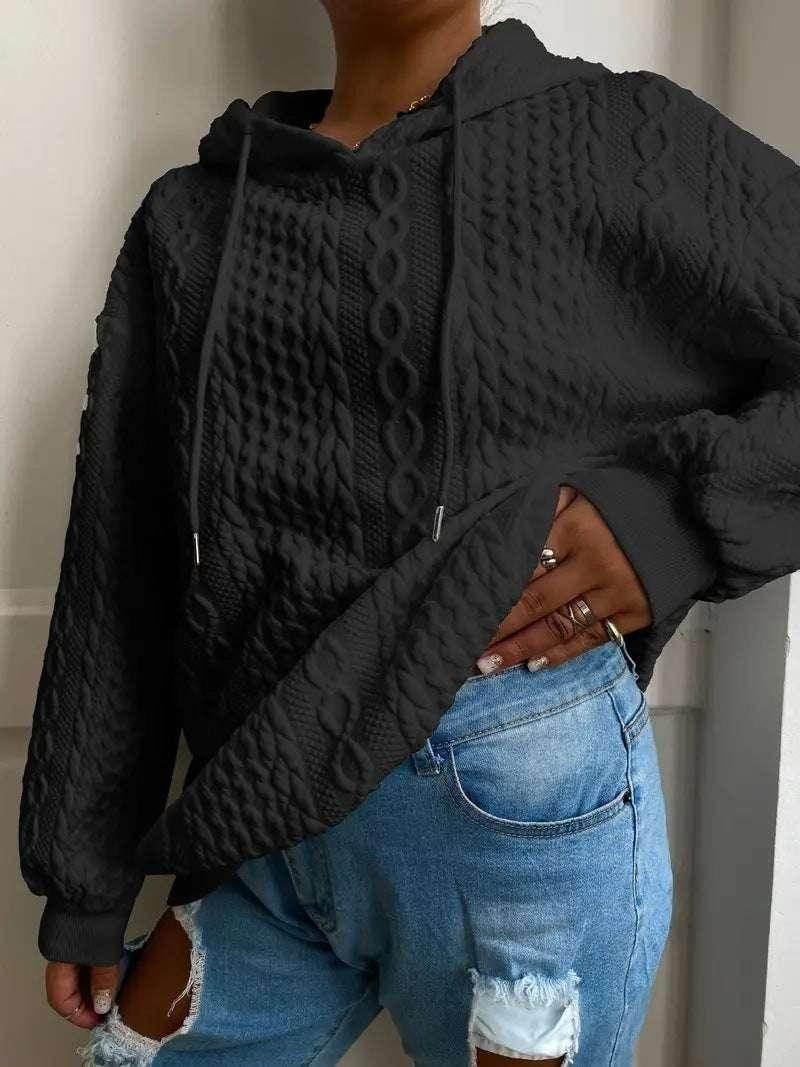 Women's Twist Pocket Hoodie – Casual & Cozy - ZA-Zola