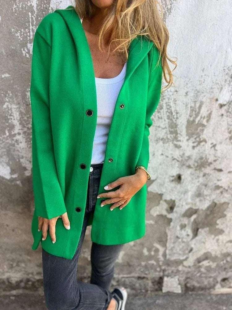 Women Hooded Cardigan Jacket – Casual Loose Fit Coat - ZA-Zola