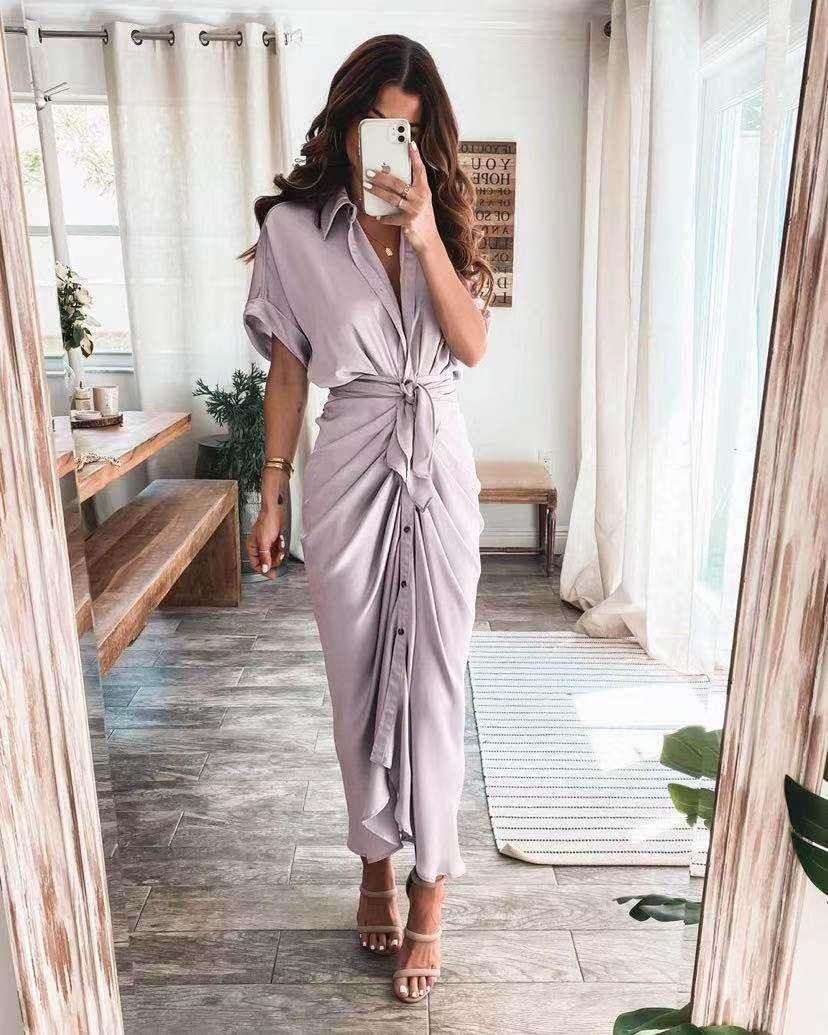 Elegant Swing Maxi Dress – High Waist Formal Look - ZA-Zola