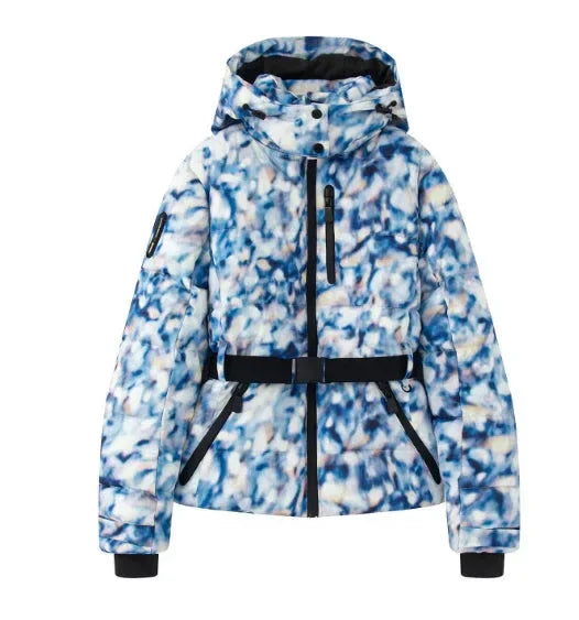 Women Belted Cotton-Padded Jacket – Slim Waist Duck Down Coat - ZA-Zola