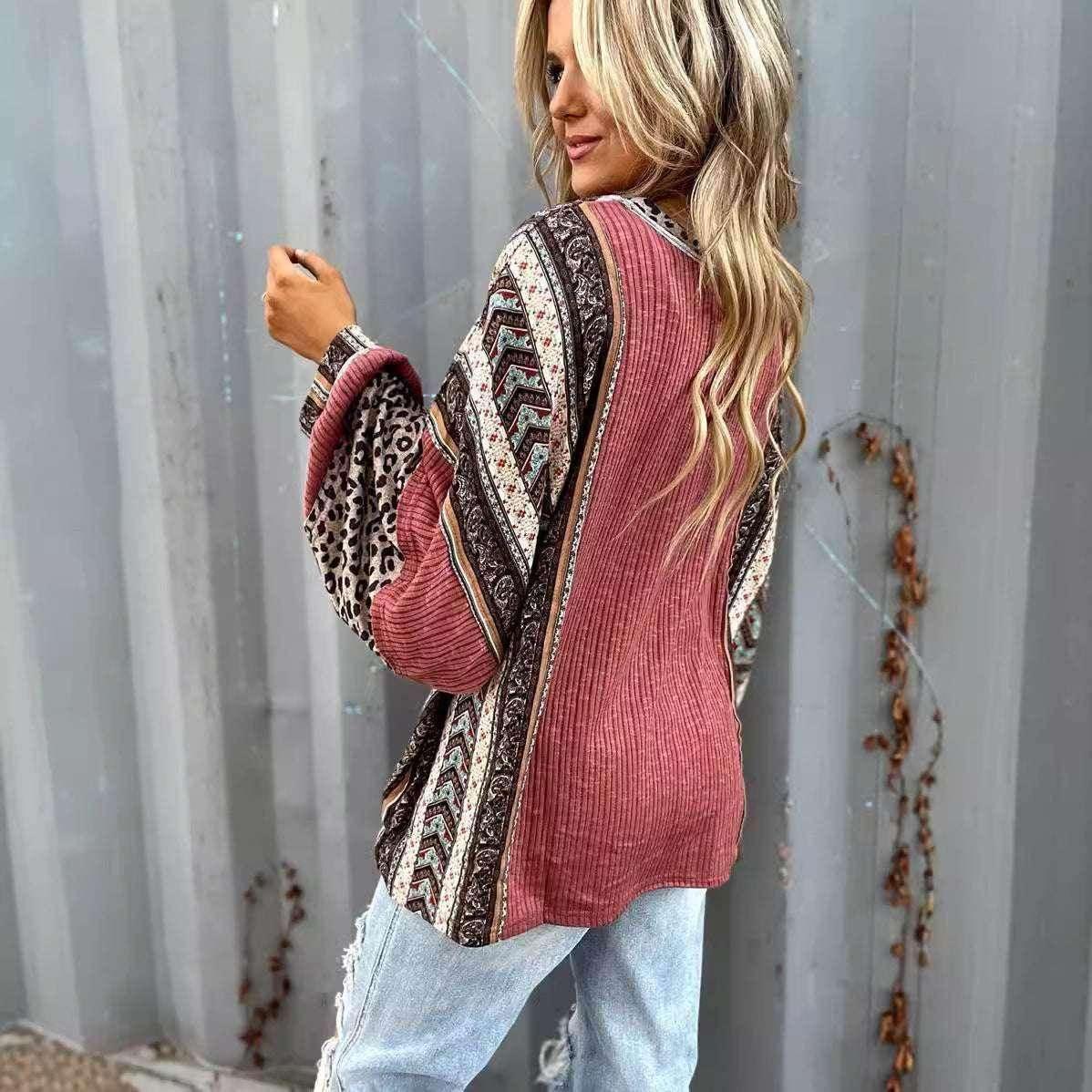 Striped Round Neck Pullover – Casual & Comfy - ZA-Zola