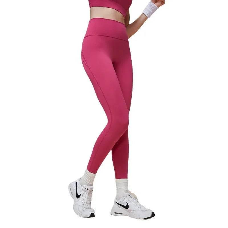 Cross Hip Lifting High Waist Yoga Pants – Waist-Slimming Design - ZA-Zola