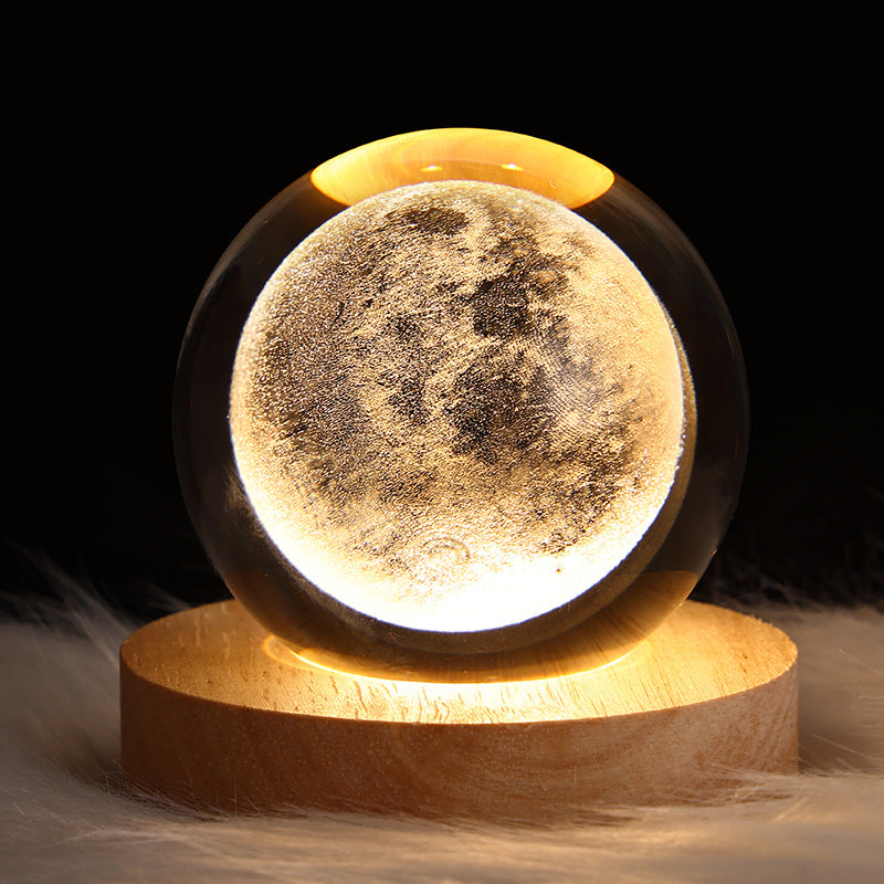 LED Galaxy Crystal Ball Night Light 3D Planet Moon Lamp | ZA-Zola