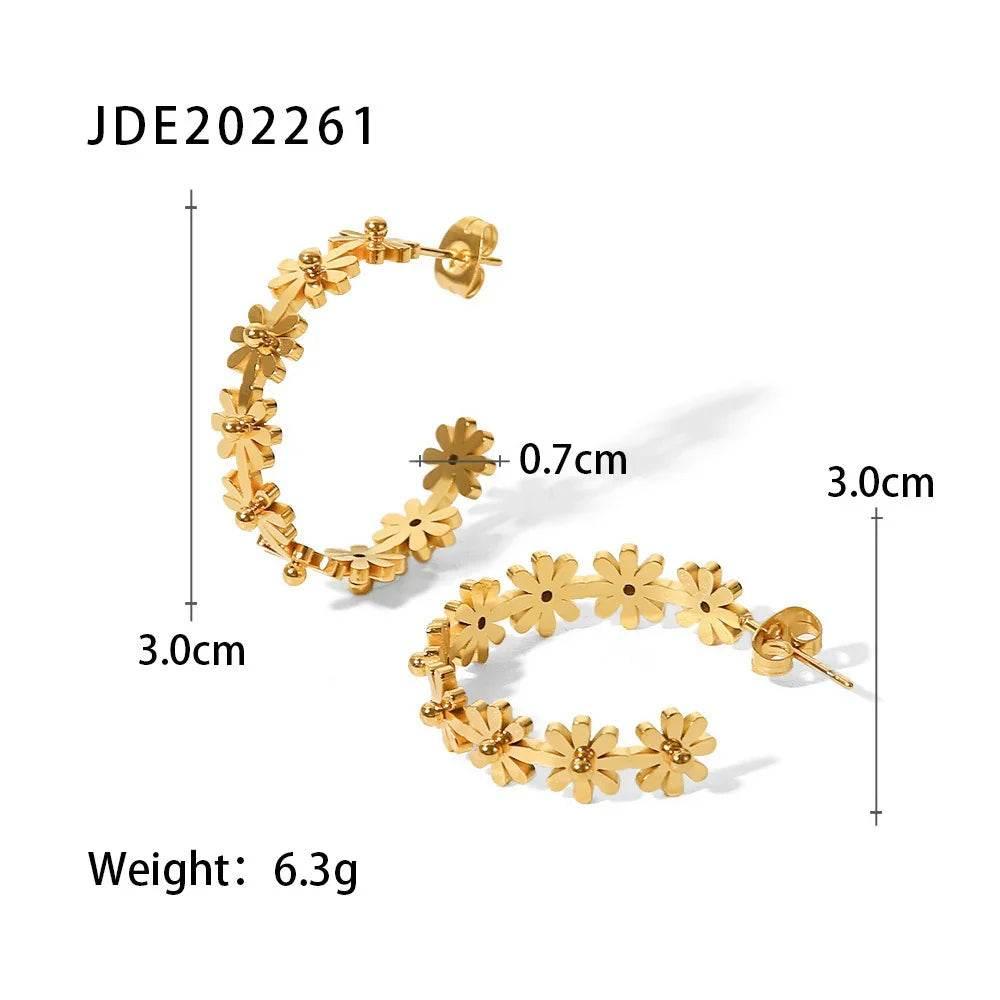 Golden Flower Summer Beach Jewelry Set - ZA-Zola