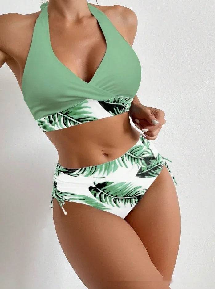 High Waist Halter Bikini – Stylish & Sexy Swimwear - ZA-Zola