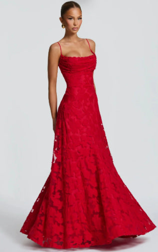 Sling Chiffon Backless Dress Colors White Wine Red Blue Women