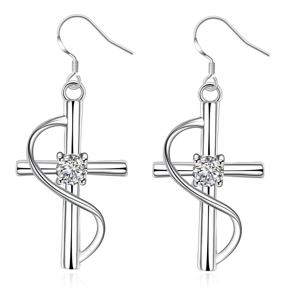 Elongated Cross Earrings – Trendy Women's Jewelry - ZA-Zola