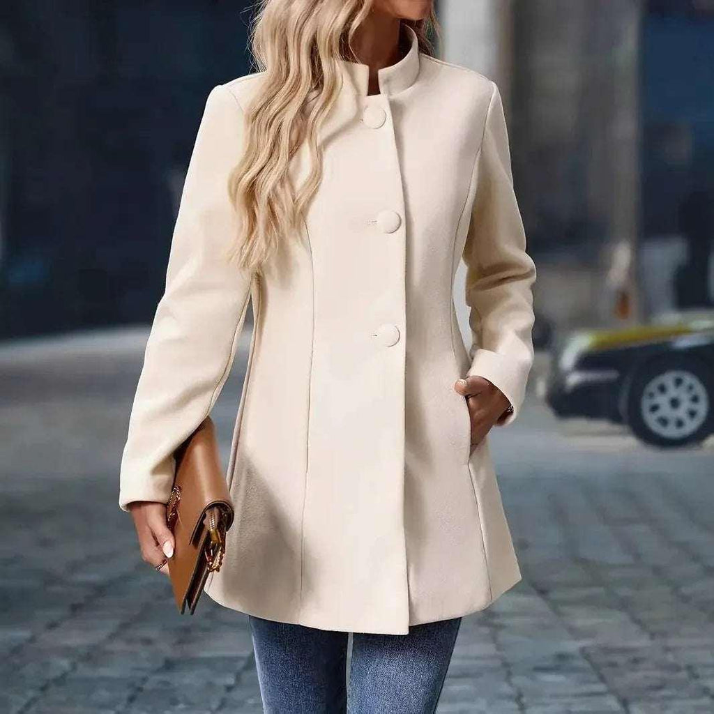 Women’s 3 Button Slim Coat Jacket | European Style - ZA-Zola
