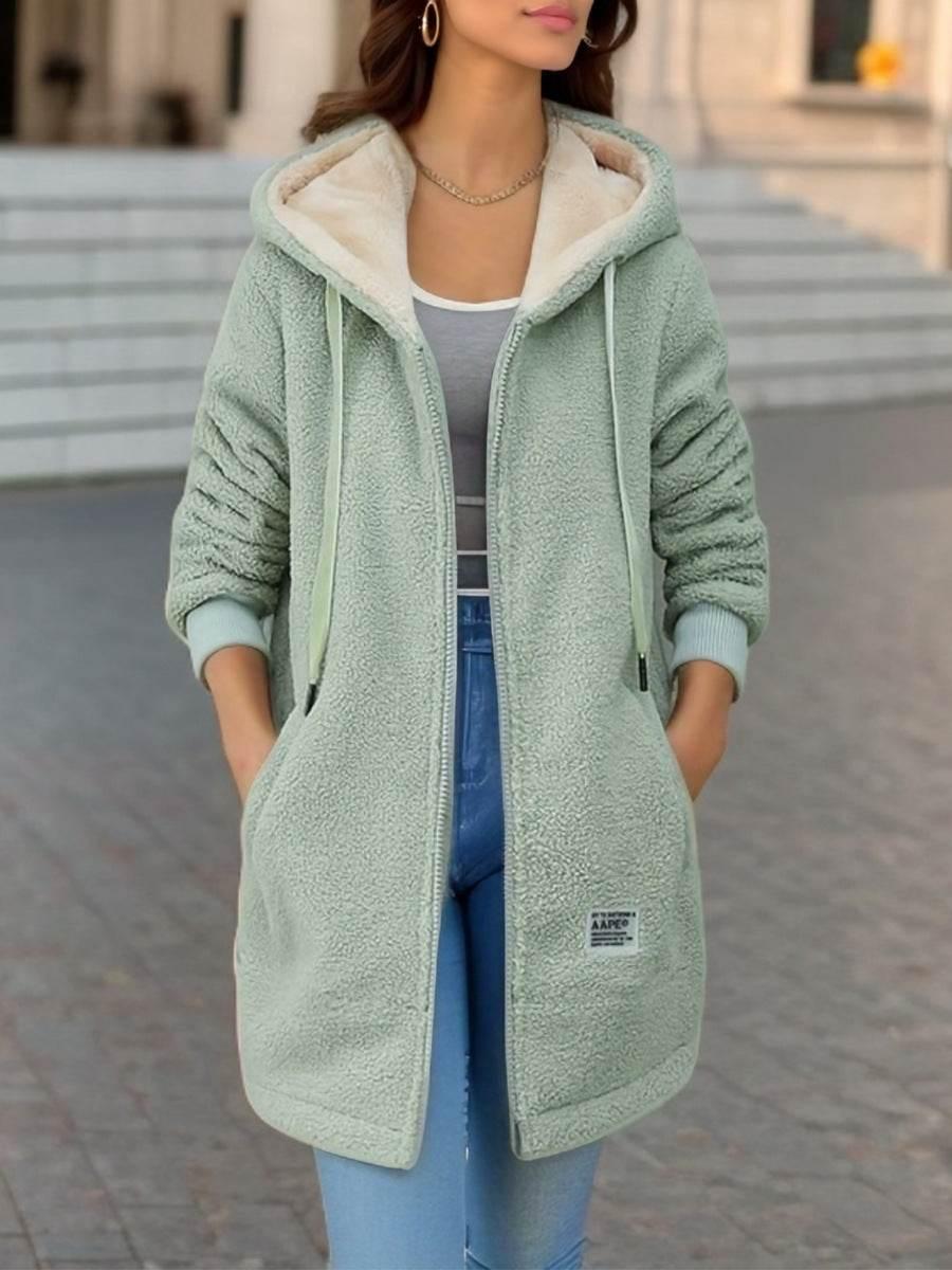 Winter Fleece Hooded Jacket – Casual Zip-Up Hoodie - ZA-Zola