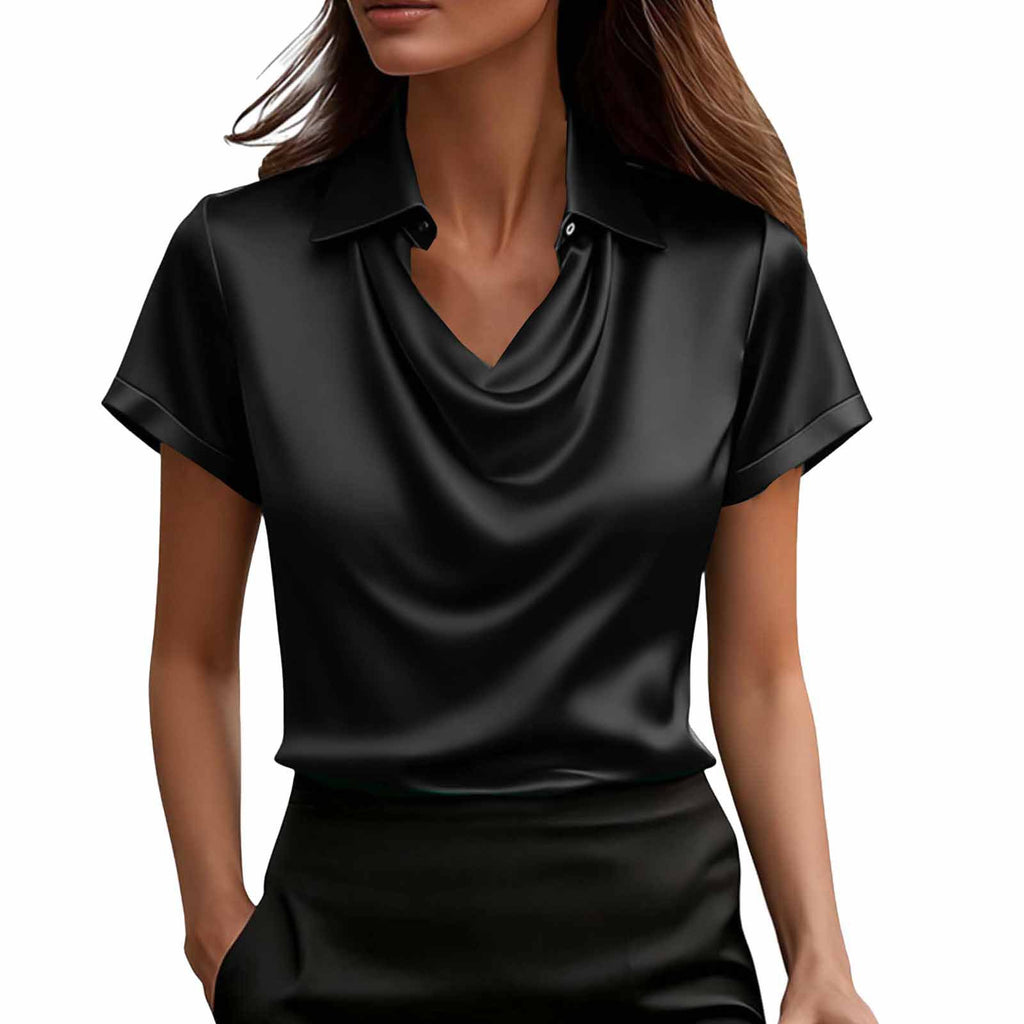 Solid Lapel Summer Casual Shirt | Women Fashion