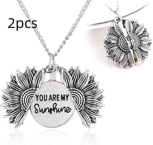 You Are My Sunshine Sunflower Pendant Necklace - ZA-Zola