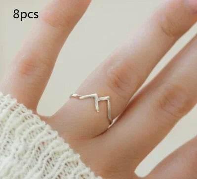 Mountain Shaped Copper Ring for Women - ZA-Zola