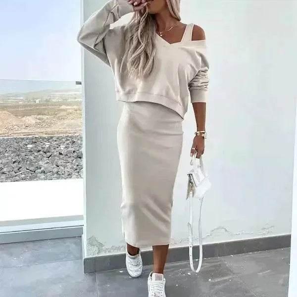 Sweater & Vest Skirt Set – Layered Chic Vibe - ZA-Zola