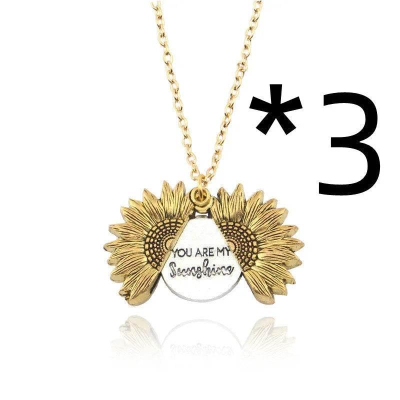 You Are My Sunshine Sunflower Pendant Necklace - ZA-Zola