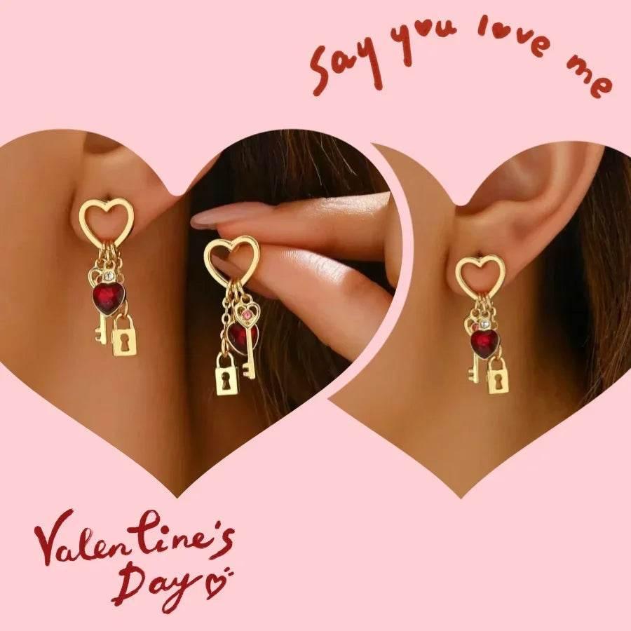Luxury Love Lock Earrings - Perfect Valentine’s Gift! - ZA-Zola