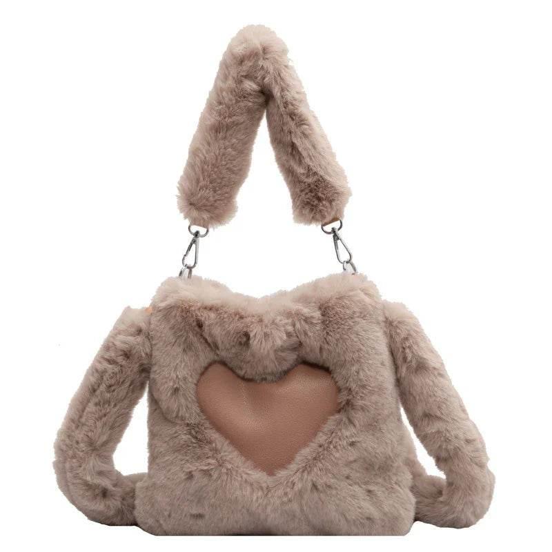 Winter Plush Tote Shoulder Bag | Women's Cozy Handbag - ZA-Zola