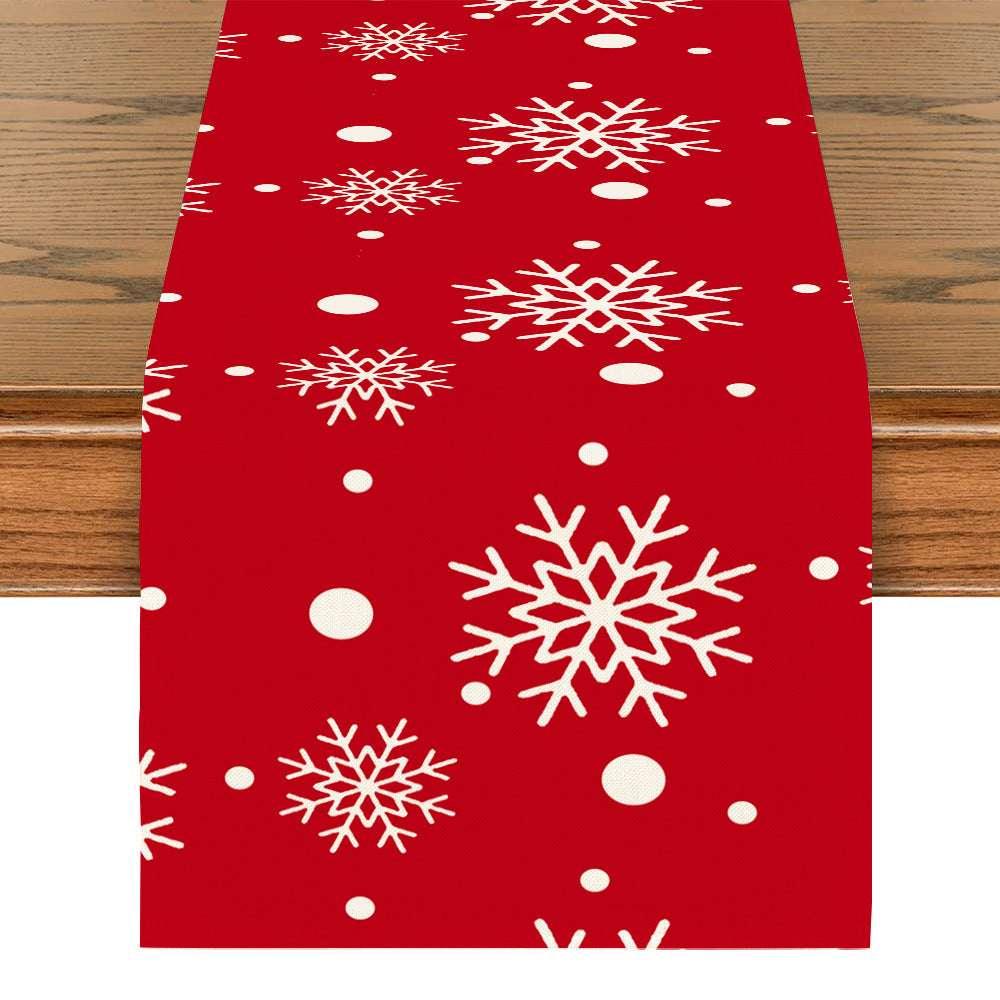 Snowman Table Mat – Linen Printed Christmas Table Runner Décor - ZA-Zola