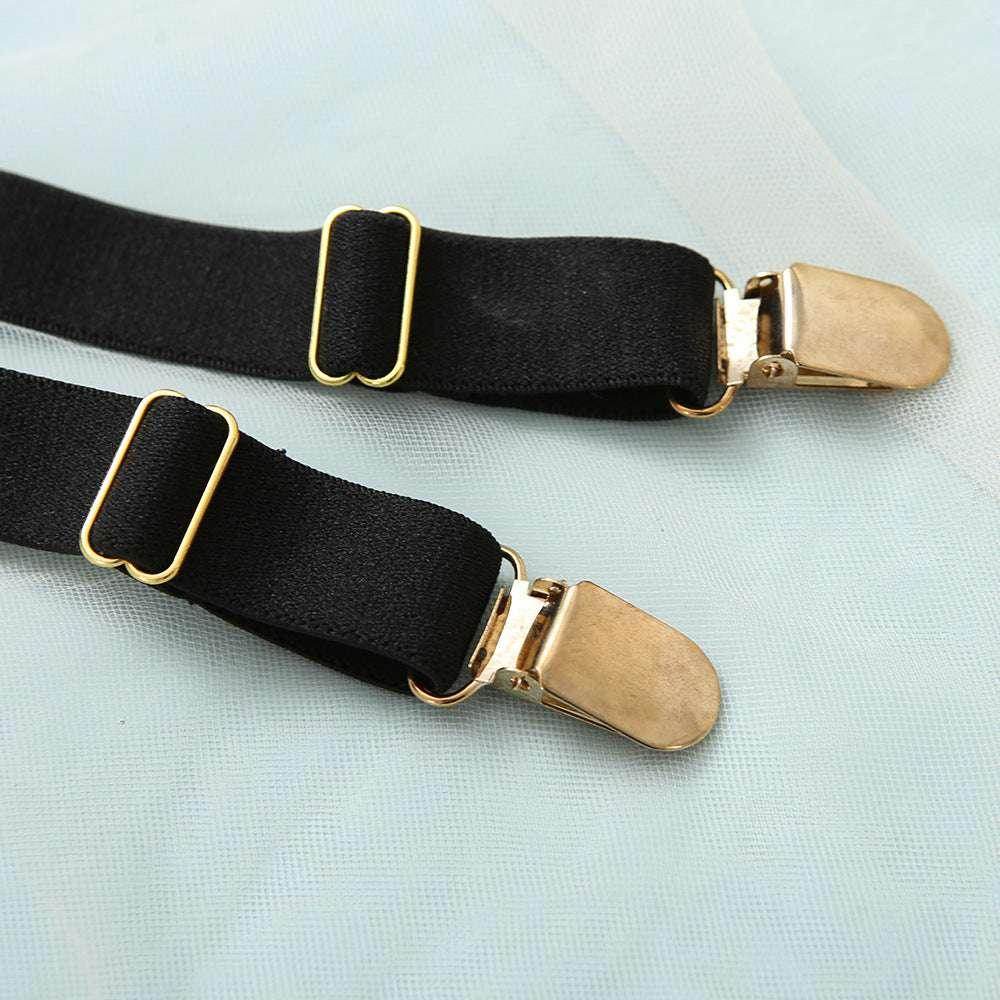 Mesh See-Through Underwear Set with Metal Chain - ZA-Zola