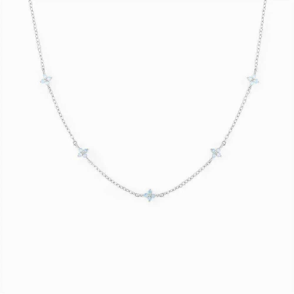 Ins Style Blue Flower Necklace – Summer Beach Chic - ZA-Zola