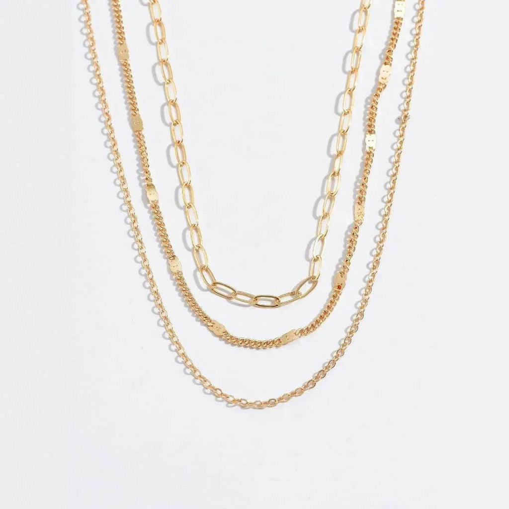 Simple Retro Geometric Multi-Layer Necklace – Buy Now - ZA-Zola