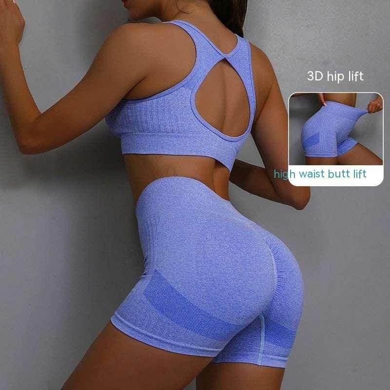 Breathable Yoga Set – Bra & Shorts 2pcs Suit - ZA-Zola