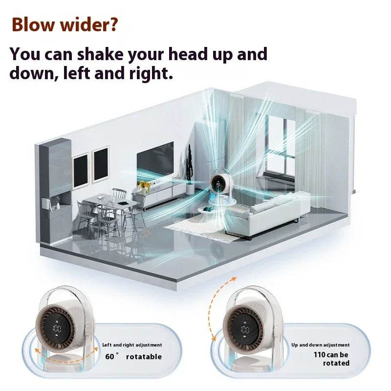Digital Display 3D Suspension Cold Air Desktop Fan - ZA-Zola