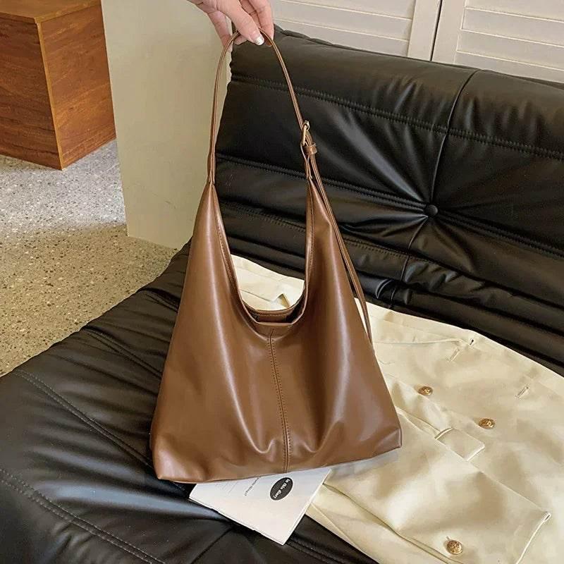 Large Capacity Commuter Tote Bag | Stylish White Ditch Bag - ZA-Zola