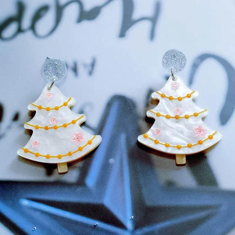 Sweet Rhinestone Christmas Tree Earrings – Festive Holiday Jewelry - ZA-Zola