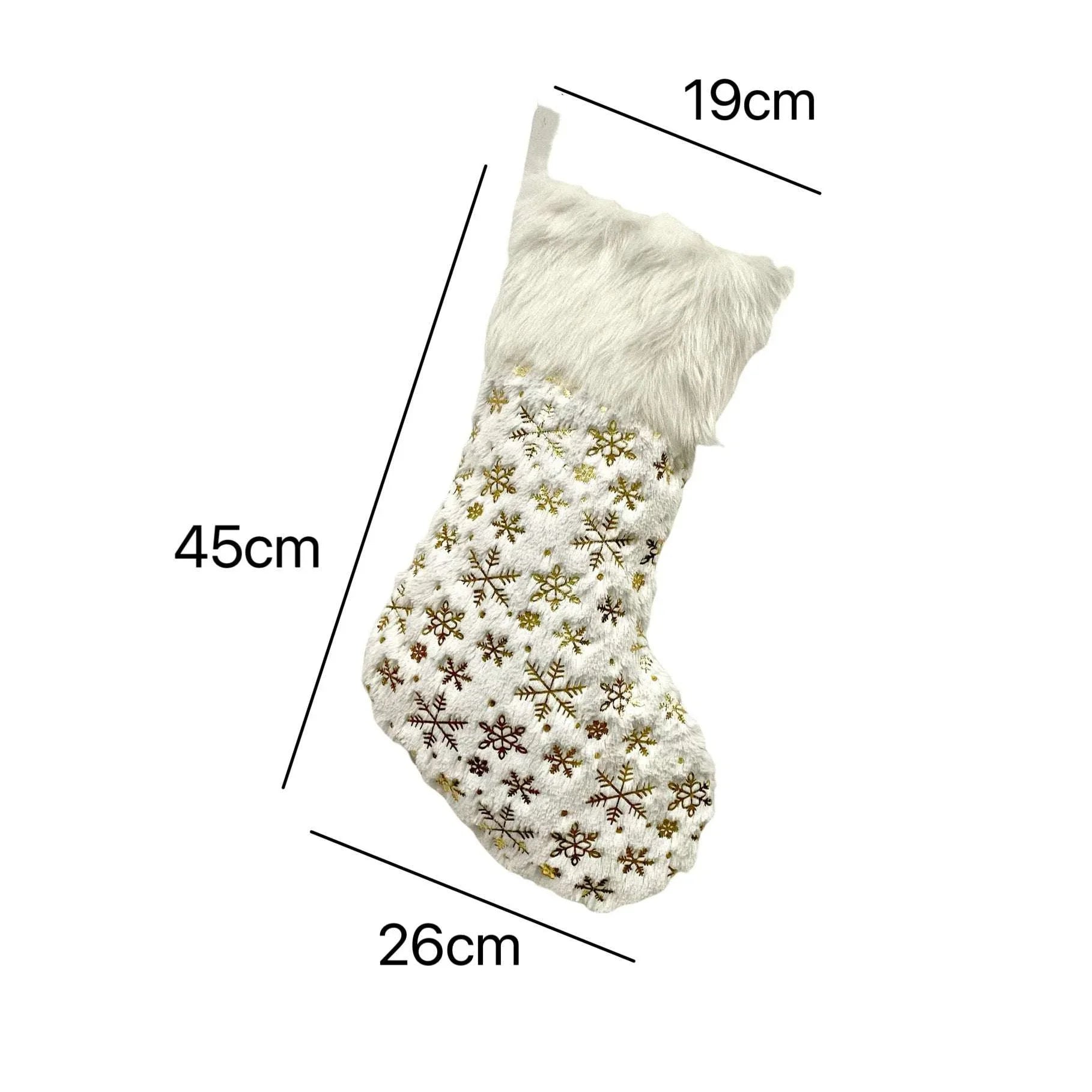 Christmas Gift Bag Decoration Gilding Plush Socks - ZA-Zola