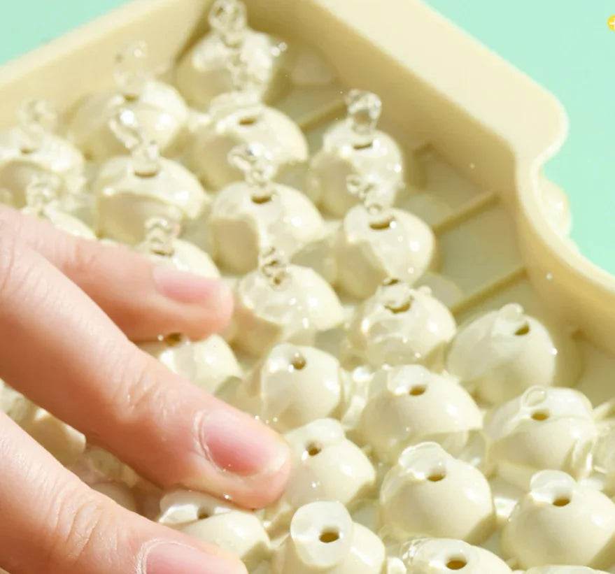 Ice Cube Mold with Lid – Sky Blue, Apricot, Modern Style - ZA-Zola