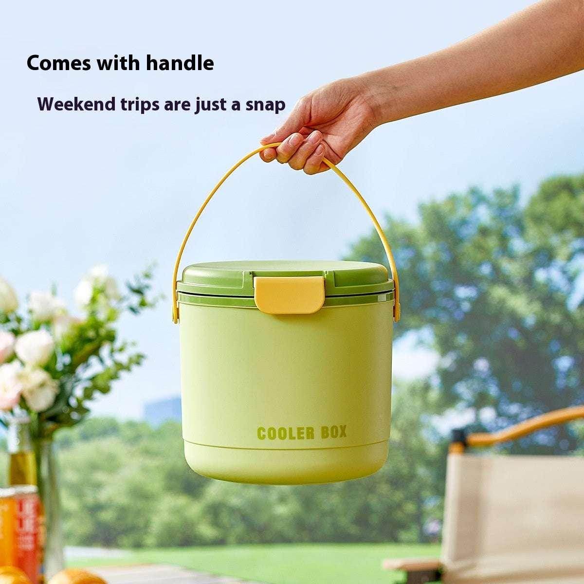 4L Camping Ice Insulation Barrel with Ice Plates - ZA-Zola