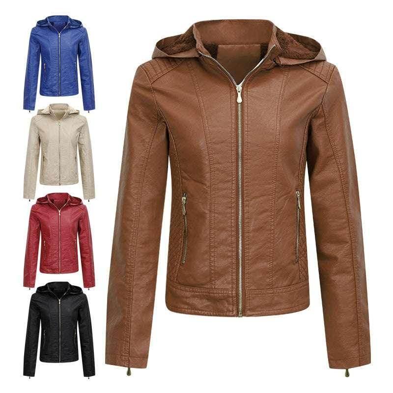 Plush Thickened Hooded Coat Slim Fit Winter Jacket - ZA-Zola