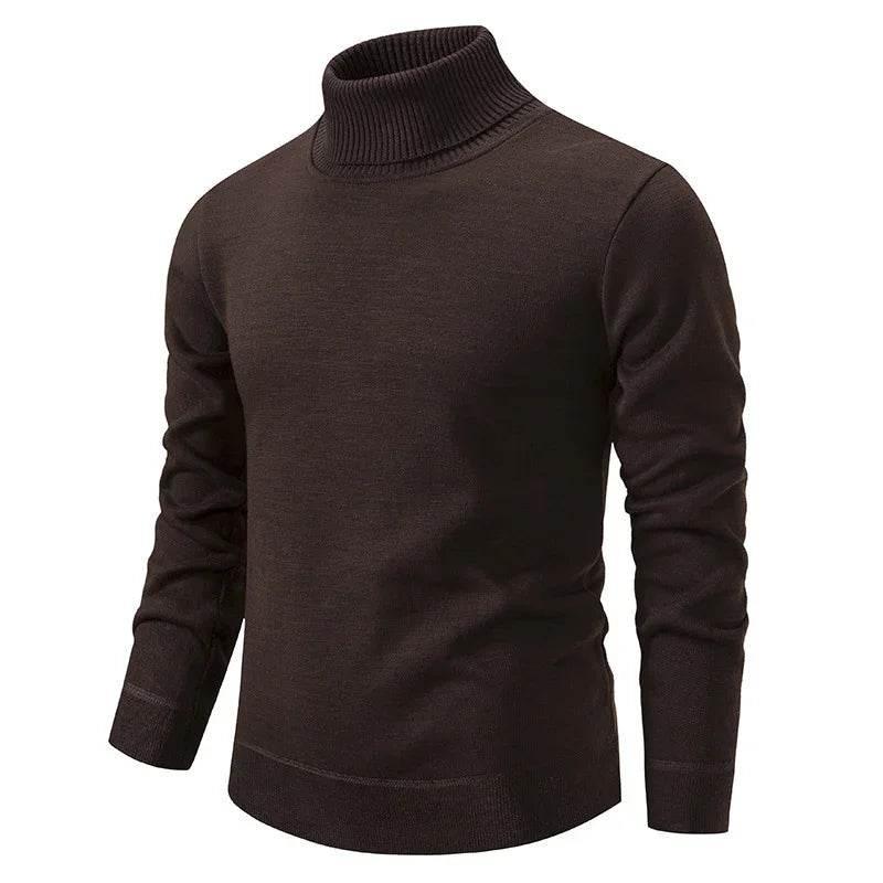 High Neck Men's Casual Knit Sweater – Warm & Stylish - ZA-Zola