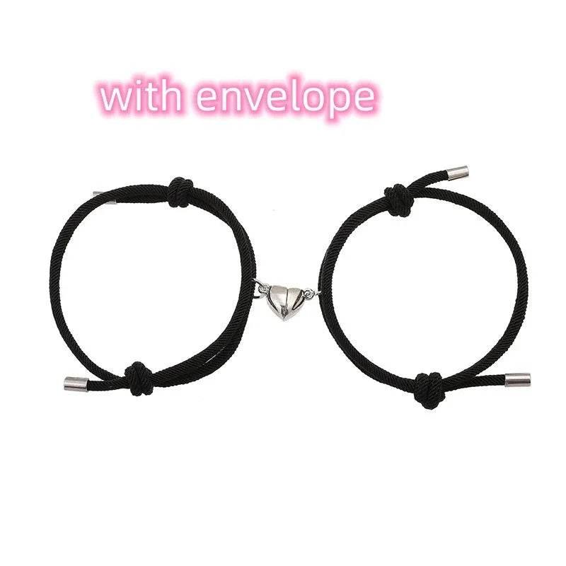 Magnetic Nylon Love Bracelet Pair – Adjustable Fit - ZA-Zola