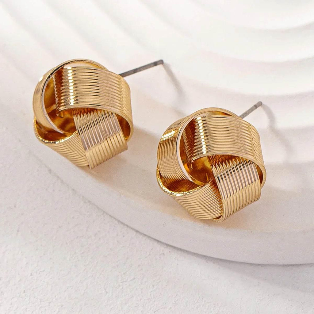 Gold Classic Cross Stud Earrings - European & American Style - ZA-Zola