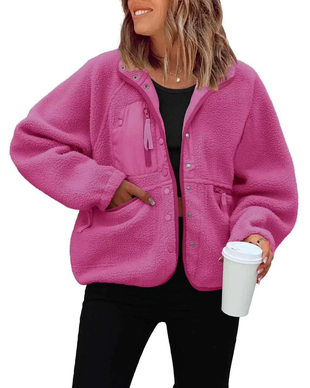 Women Polar Fleece Jacket | Casual Sports Layer - ZA-Zola