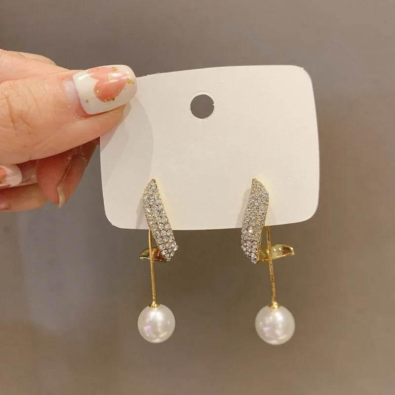 Retro Pearl Tassel Earrings for Women – Luxury Look - ZA-Zola
