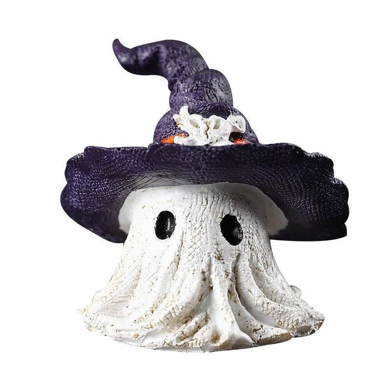 ZA-Zola Resin Halloween Wizard Hat Ghost Ornament - ZA-Zola