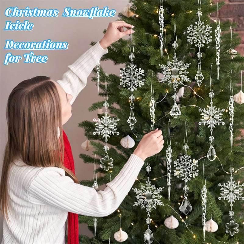 Christmas Tree Hanging Pendants Acrylic Ice Strip Ornaments - ZA-Zola