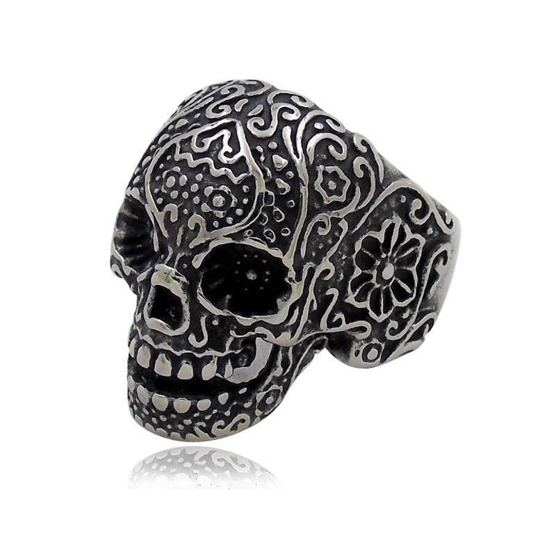 ZA-Zola Hip Hop Skull Ring Men’s Punk Style - ZA-Zola
