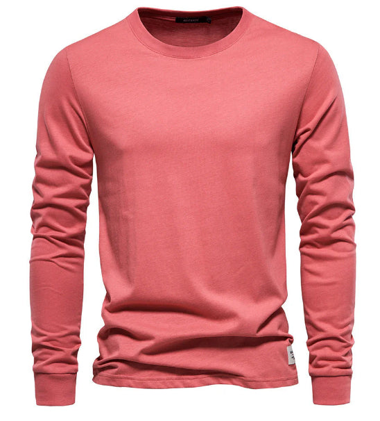 Men’s Casual Cotton Base Shirt – Round Neck Exercise & Leisure Essential