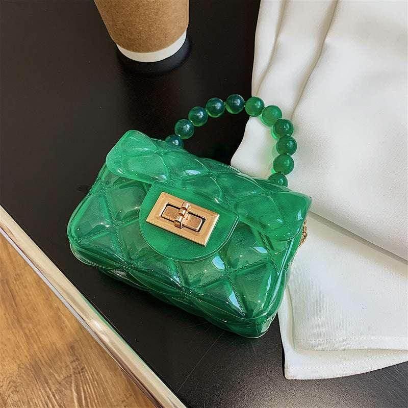 Pearl Handheld Transparent Jelly Bag | Stylish PVC Bag - ZA-Zola