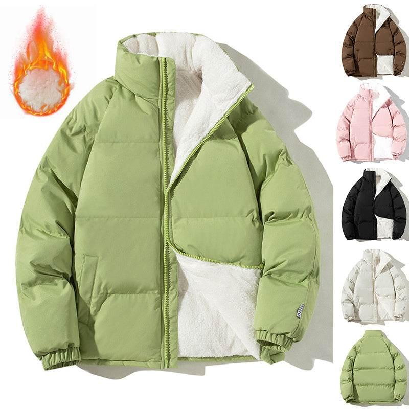 Couples Winter Plush Jacket | Warm Stand-up Collar Coat for Men & Women - ZA-Zola